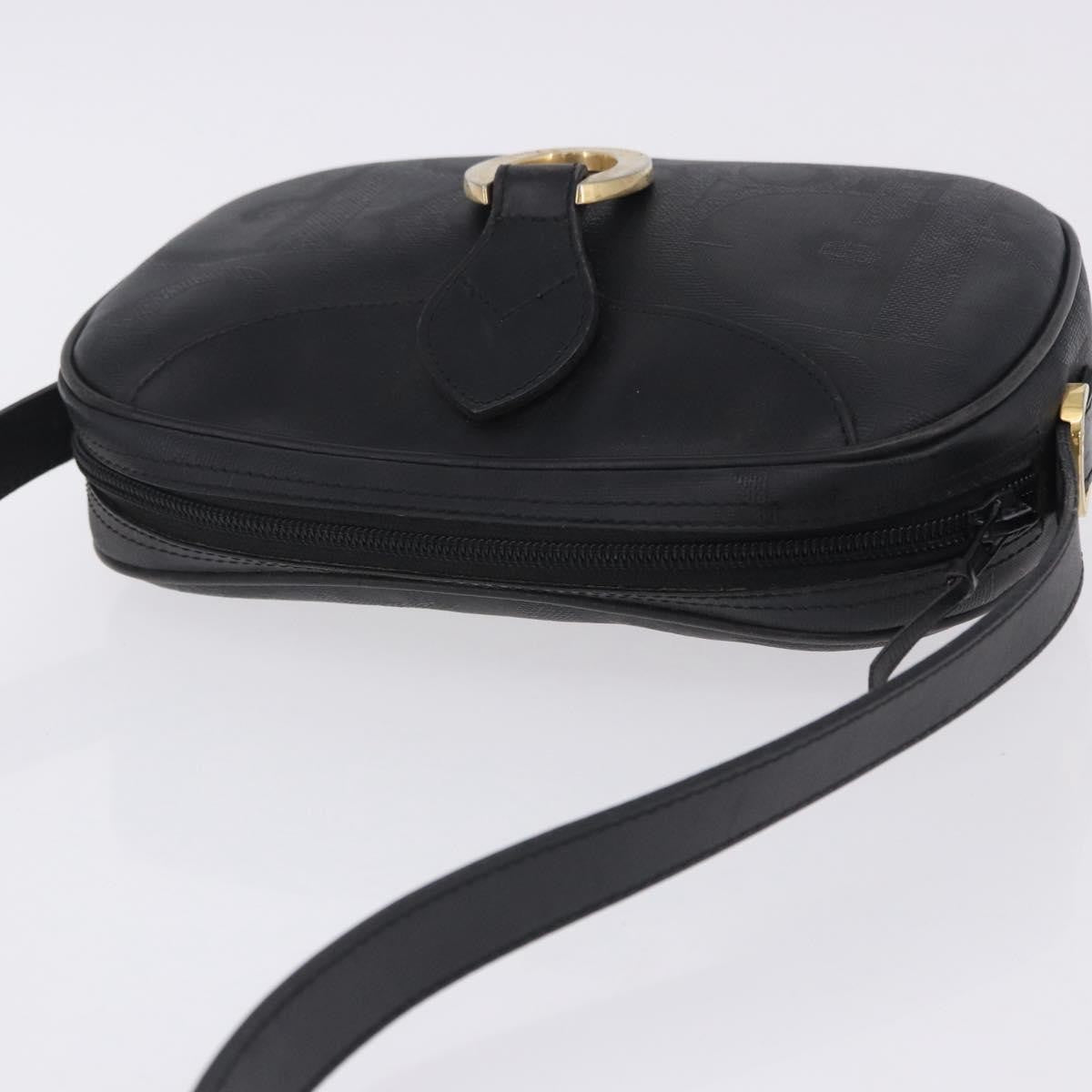 Christian Dior Vintage Trotter Diorissimo Canvas Black Canvas Shoulder Bag Bag (Pre-Owned)