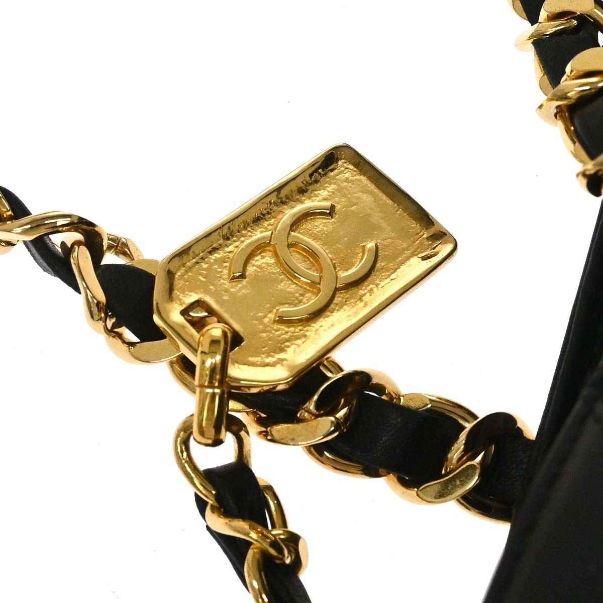 Chanel Vintage Supermodel Weekender Quilted Leather Black Leather Shoulder Bag Bag (Pre-Owned)