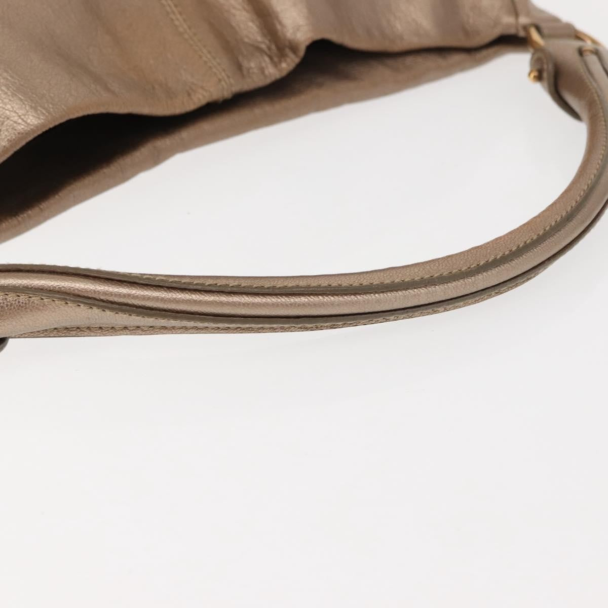 Salvatore Ferragamo Miss Vara Hobo Leather Gold Leather Handbag (Pre-Owned)