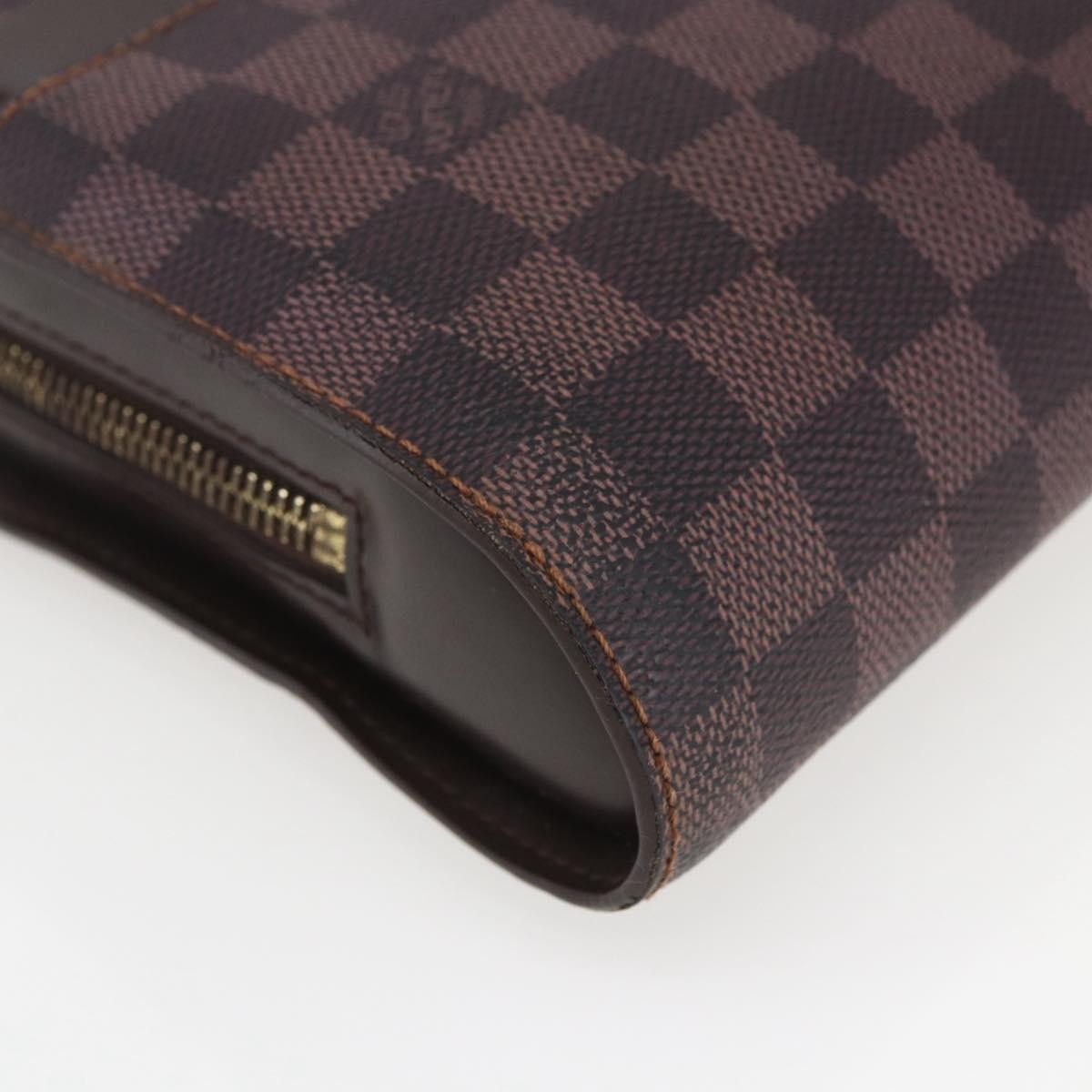 Louis Vuitton Pochette Saint Louis Damier Ebene Brown Canvas Clutche & Pouche Bag (Pre-Owned)