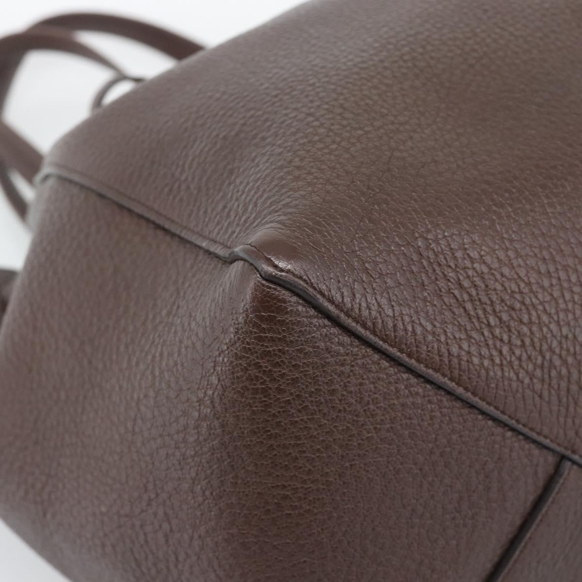 Celine Phantom Tie Cabas Tote Leather Brown Leather Tote Bag Bag (Pre-Owned)
