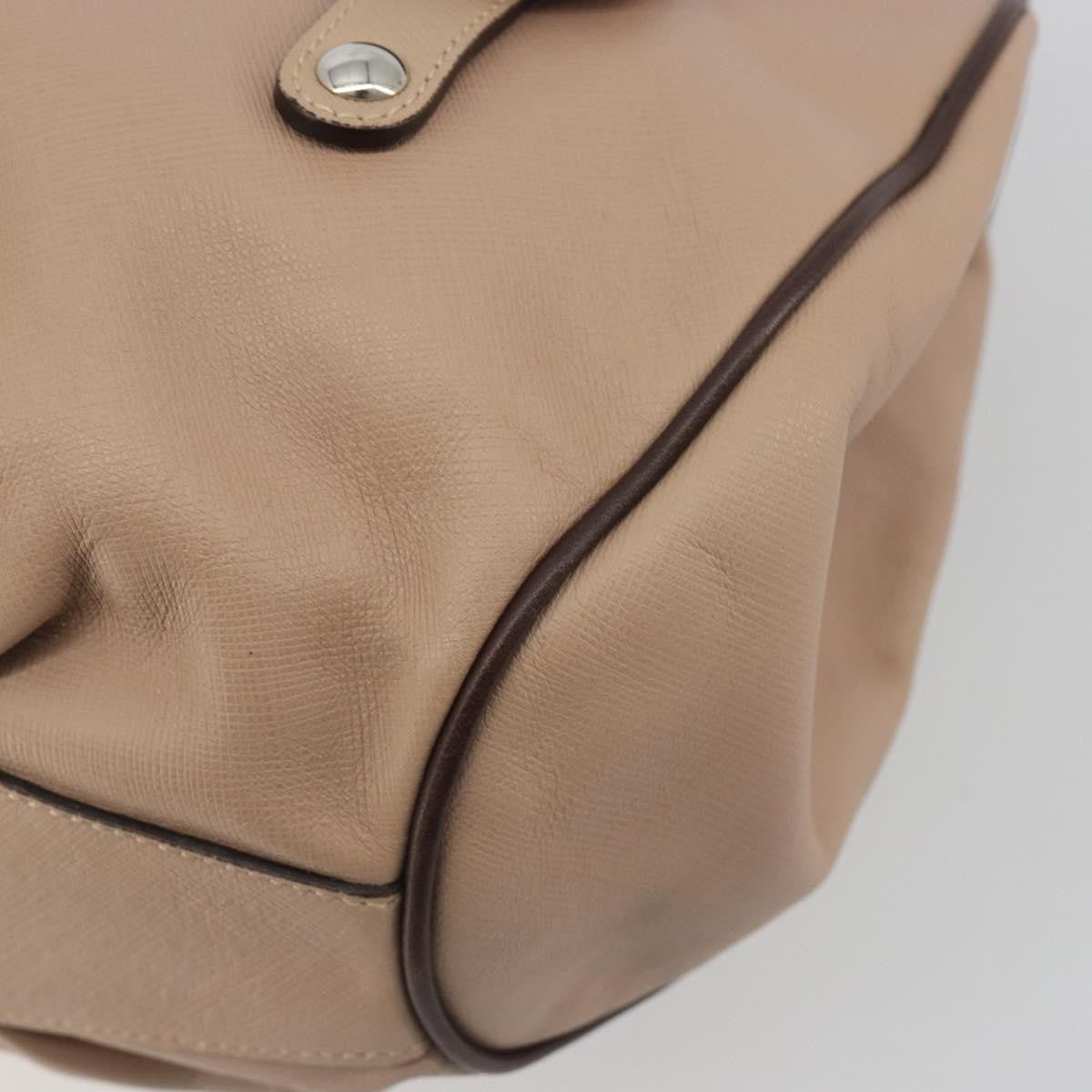 Salvatore Ferragamo Gancini Leather Beige Leather Crossbody Bag Bag (Pre-Owned)