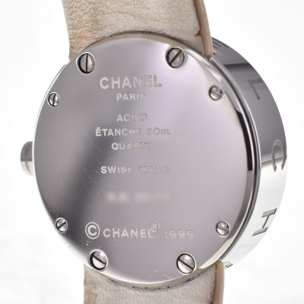 Chanel La Ronde Quartz Stainless Steel And Patent Watch (Pre-Owned)
