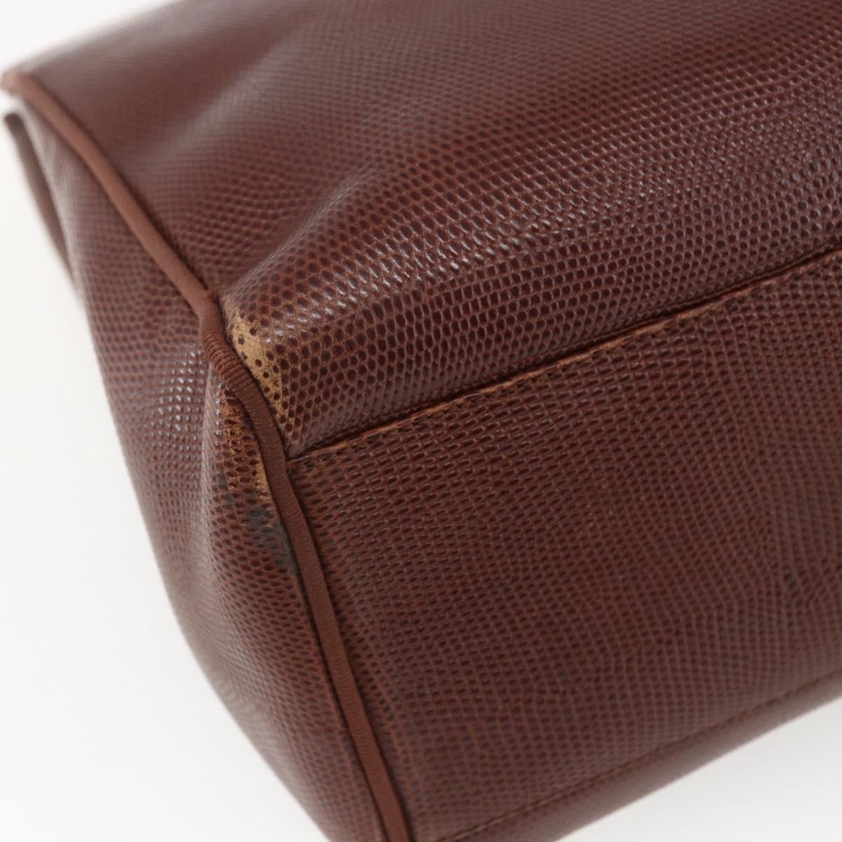 Salvatore Ferragamo Vala Leather Brown Leather Shoulder Bag Bag (Pre-Owned)