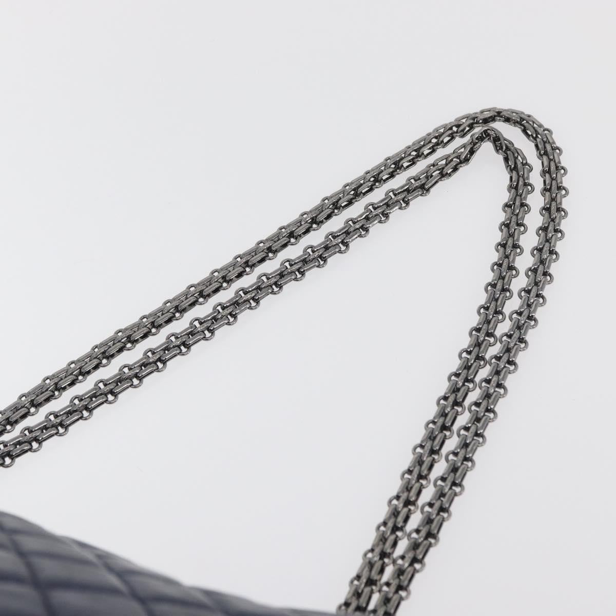 Chanel Accordion Reissue Flap Quilted Calfskin Blue Leather Shoulder Bag Bag (Pre-Owned)