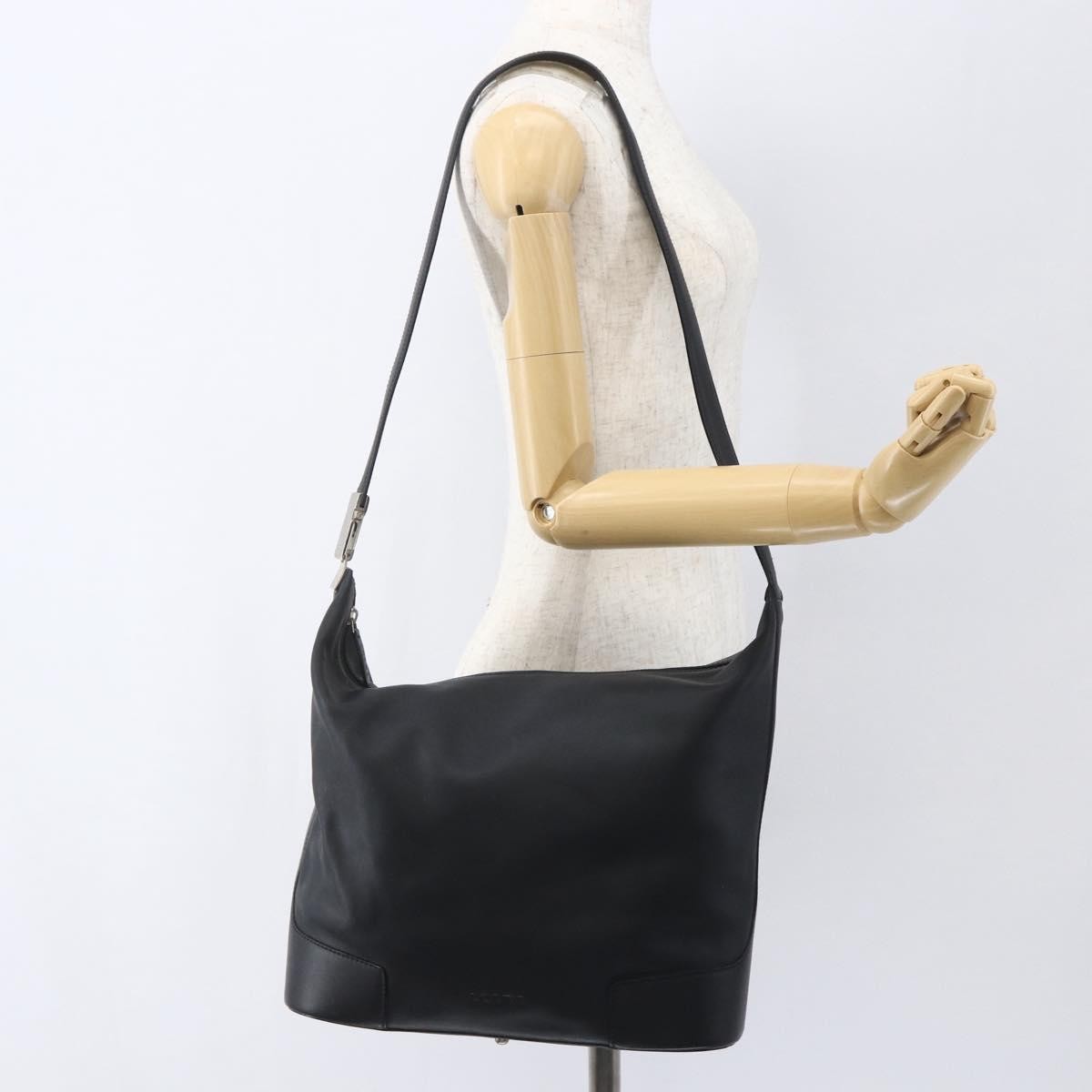 Loewe Vintage Leather Black Leather Shoulder Bag Bag (Pre-Owned)