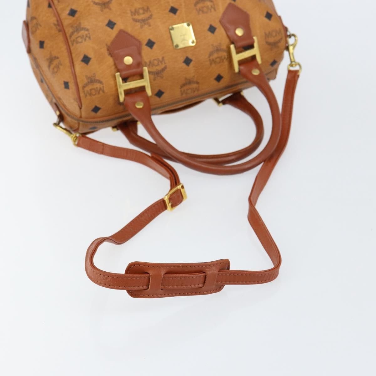 MCM Visetos Canvas And Leather Brown Canvas Handbag (Pre-Owned)