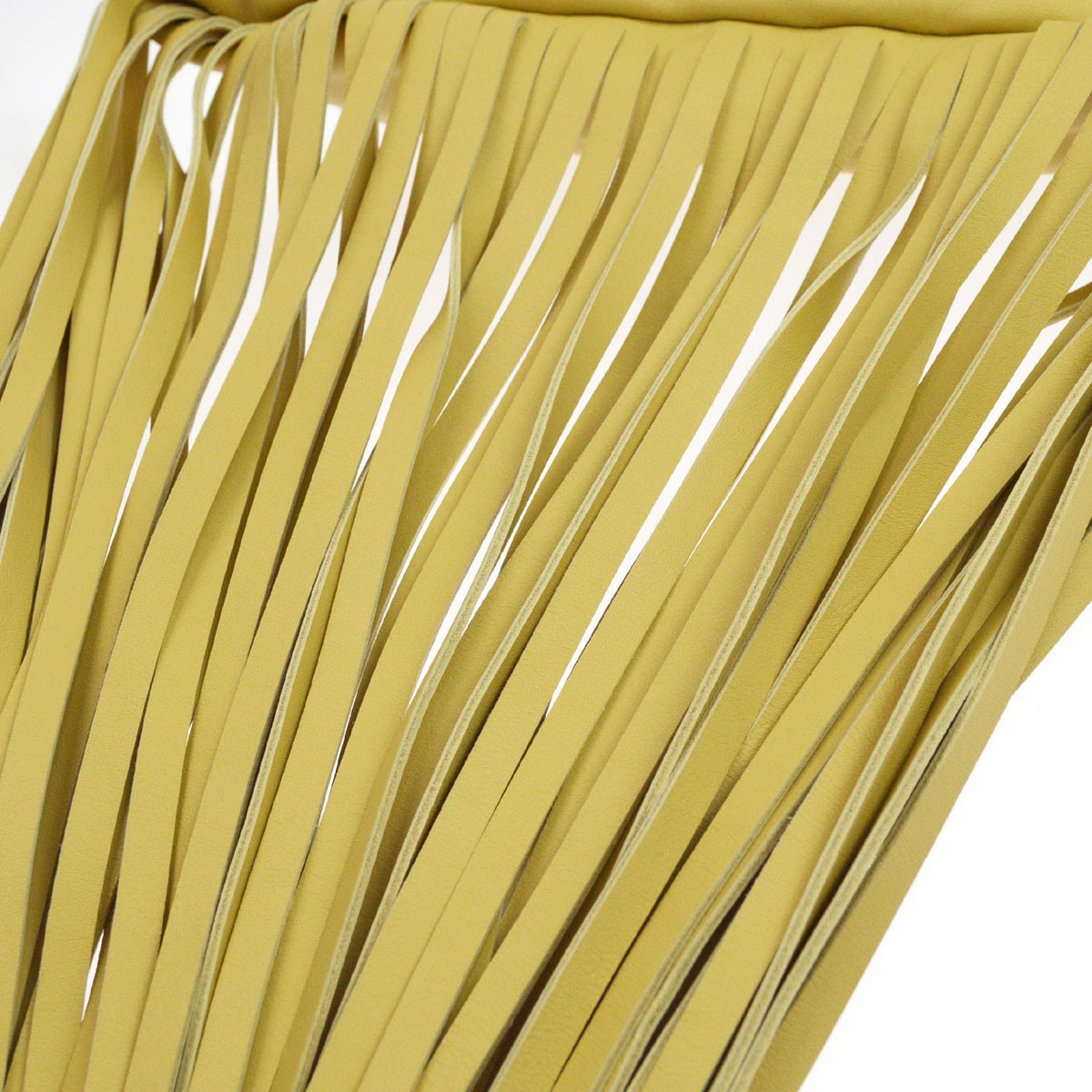 Bottega Veneta The Fringe Leather Beige Leather Clutche & Pouche Bag (Pre-Owned)