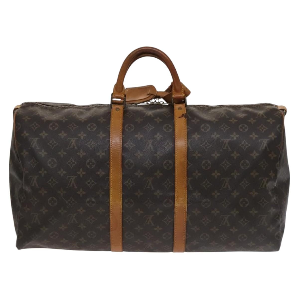 Louis Vuitton Keepall Monogram Canvas Brown Canvas Travel Bag Bag (Pre-Owned)