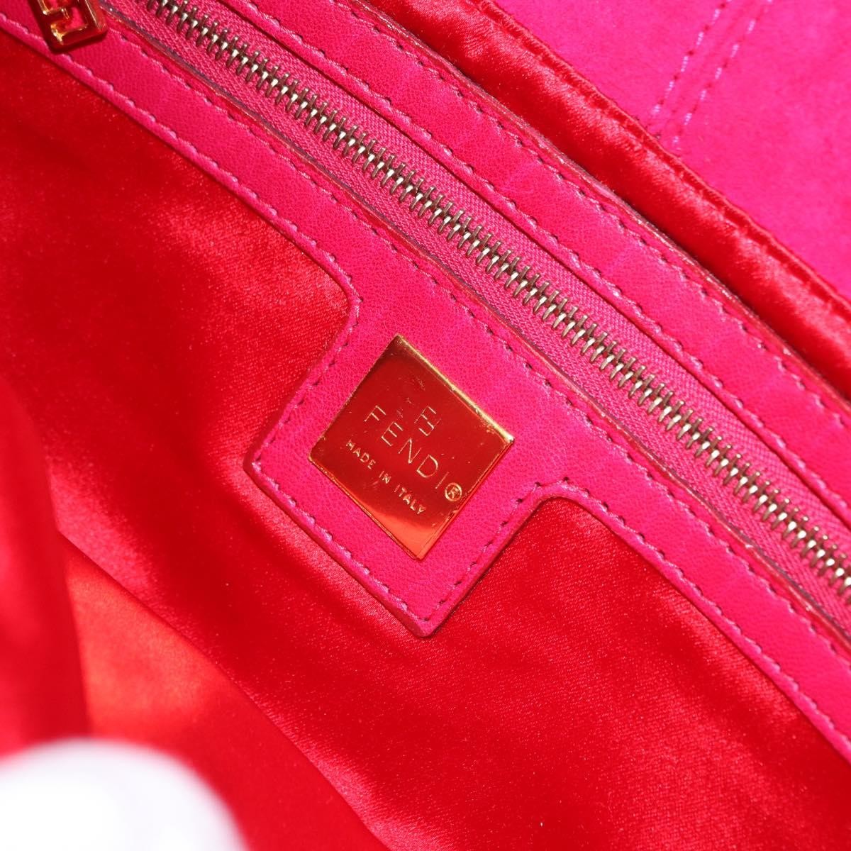 Fendi Baguette Leather Pink Suede Handbag (Pre-Owned)