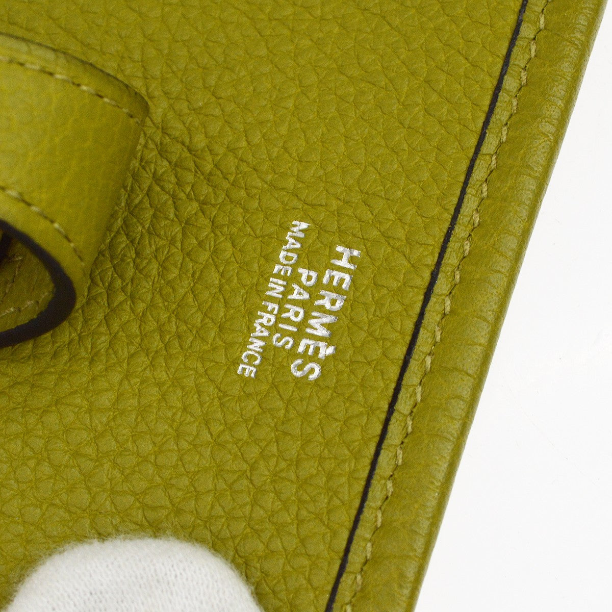 Hermes Evelyne Bag Gen I Clemence Green Leather Handbag (Pre-Owned)
