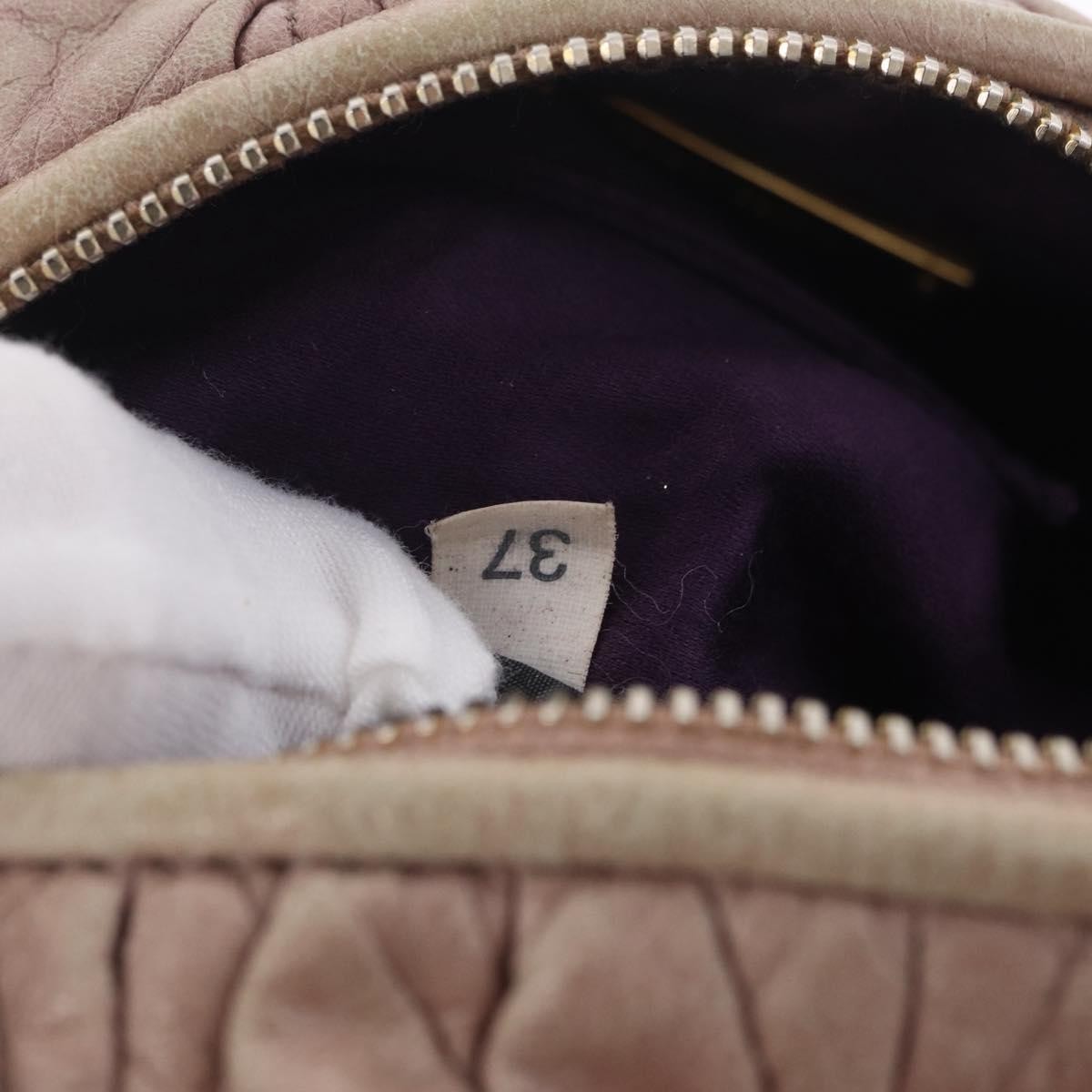 Miu Miu Shoulder Matelasse Leather Pink Leather Shoulder Bag Bag (Pre-Owned)