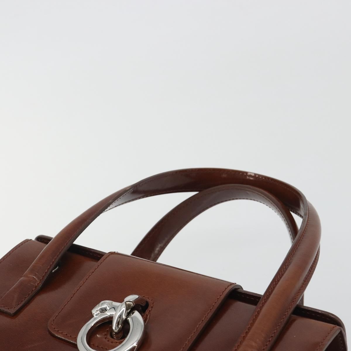 Cartier Panthère Leather Brown Patent_Leather Handbag (Pre-Owned)