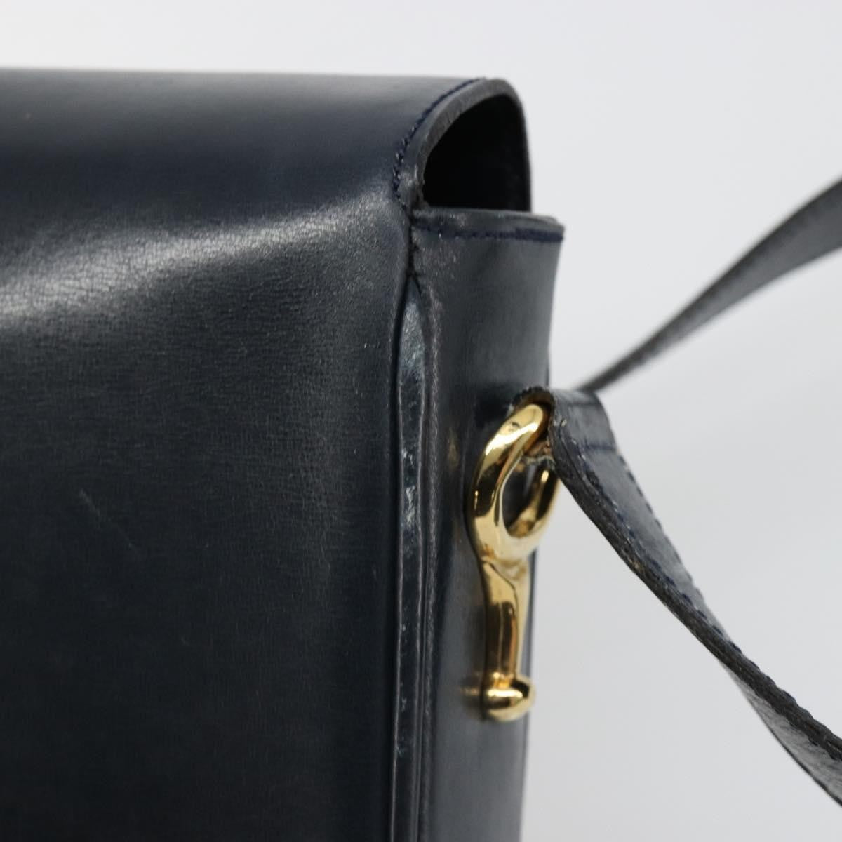 Celine Shoulder Leather Navy Leather Shoulder Bag Bag (Pre-Owned)