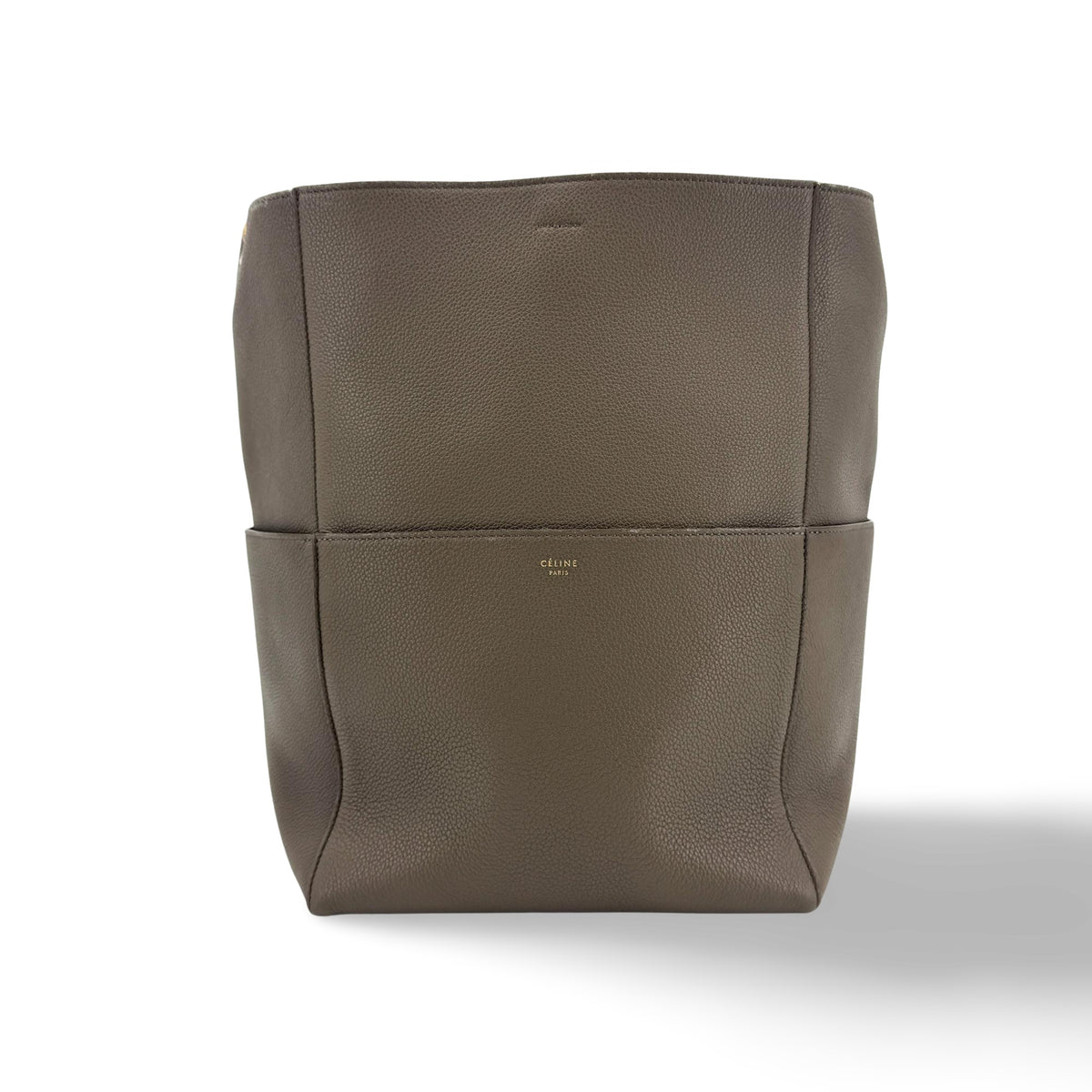 Celine Sangle Seau Goatskin Brown Leather Shoulder Bag Bag (Pre-Owned)