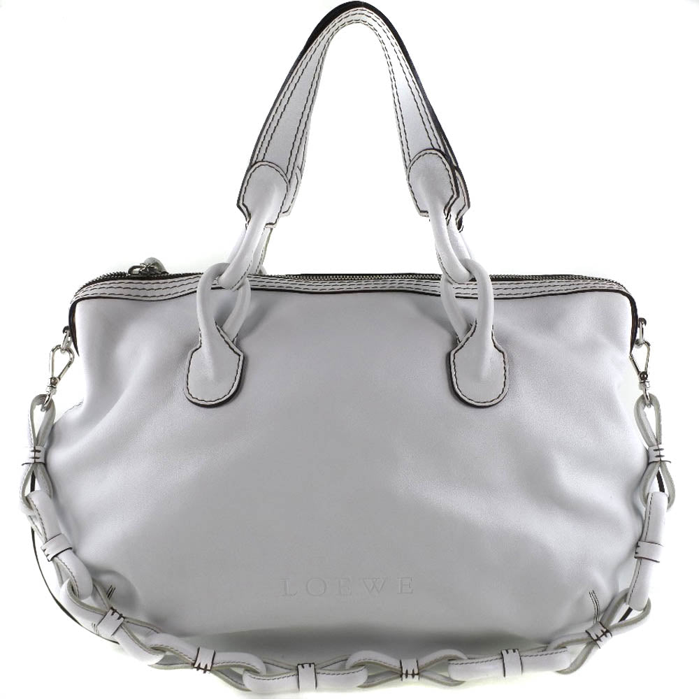 Loewe White Leather Shoulder Bag (Pre-Owned)