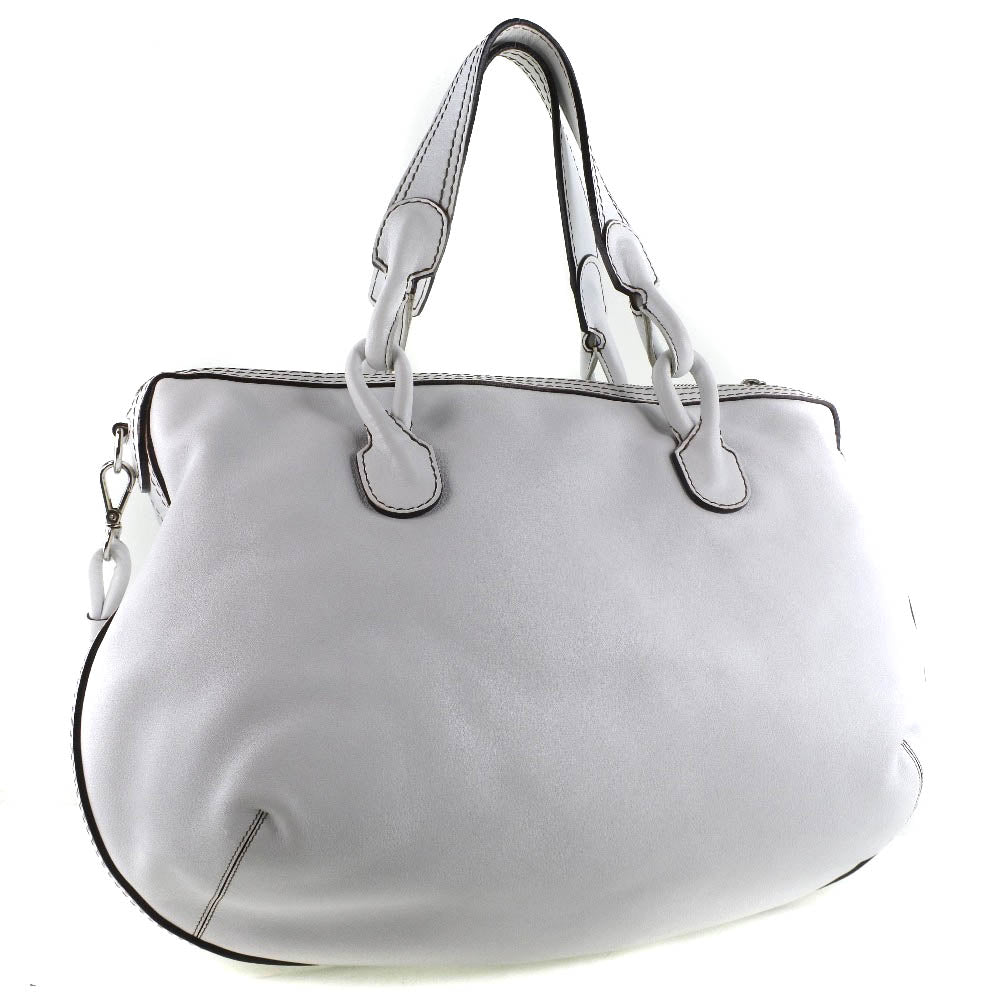 Loewe White Leather Shoulder Bag (Pre-Owned)