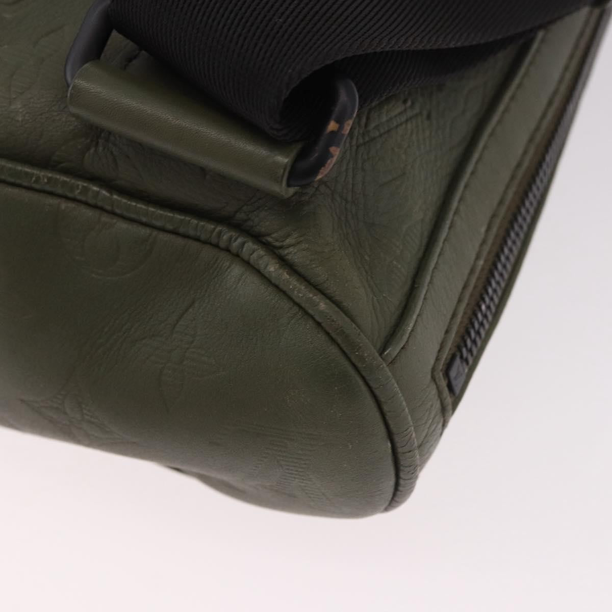 Louis Vuitton Chalk Sling Monogram Shadow Leather Green Canvas Shoulder Bag Bag (Pre-Owned)