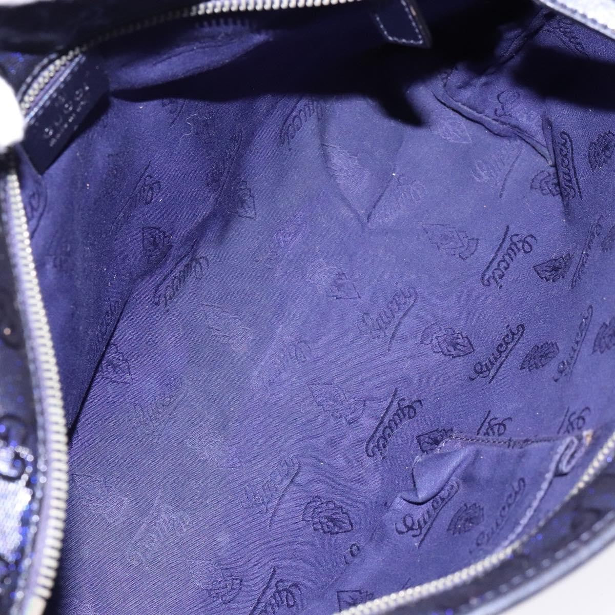 Gucci Plus Tote Gg Imprime Navy Canvas Tote Bag Bag (Pre-Owned)