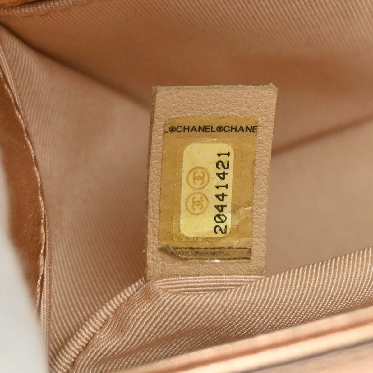 Chanel Boy Flap Quilted Perforated Lambskin Metallic Leather Shoulder Bag Bag (Pre-Owned)