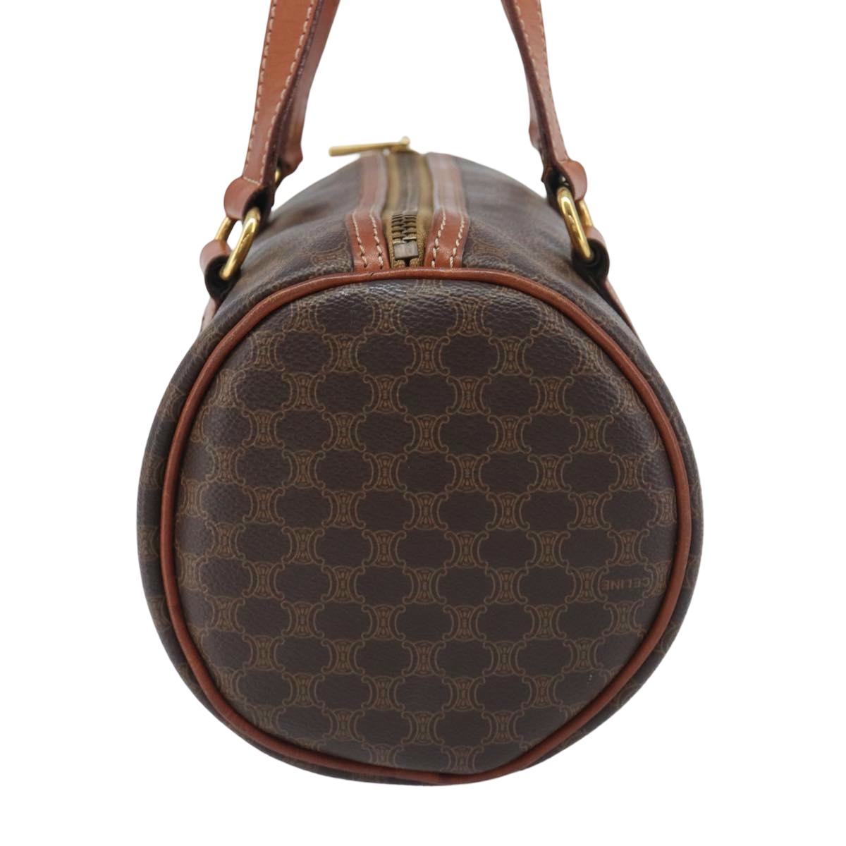 Celine Vintage Macadam Canvas And Leather Brown Pvc Handbag (Pre-Owned)