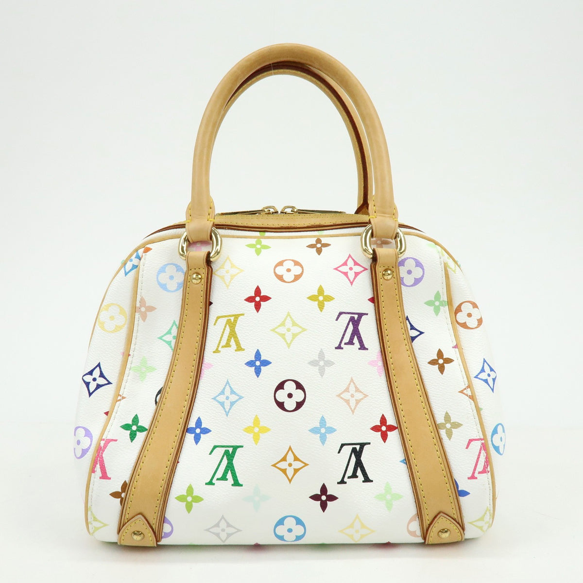 Louis Vuitton Priscilla Monogram Multicolor White Canvas Handbag (Pre-Owned)