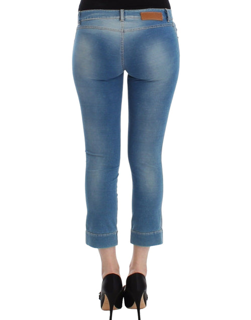 Ermanno Scervino Beachwear Blue Jeans Capri Pants Women's Cropped