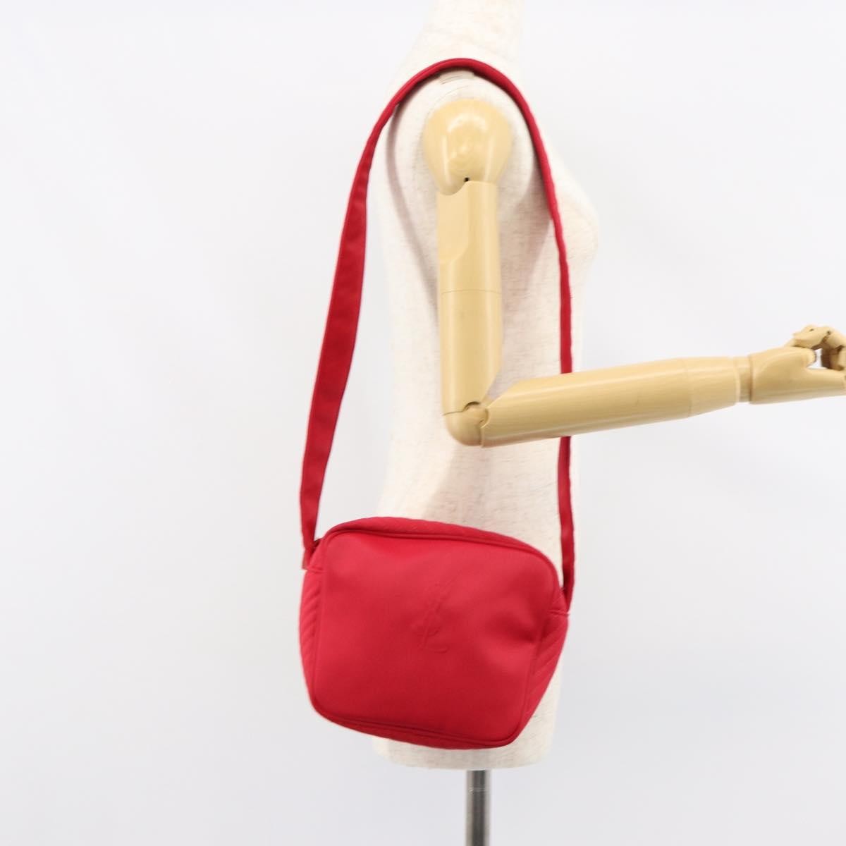 Saint Laurent Vintage Nylon Red Nylon Shoulder Bag Bag (Pre-Owned)