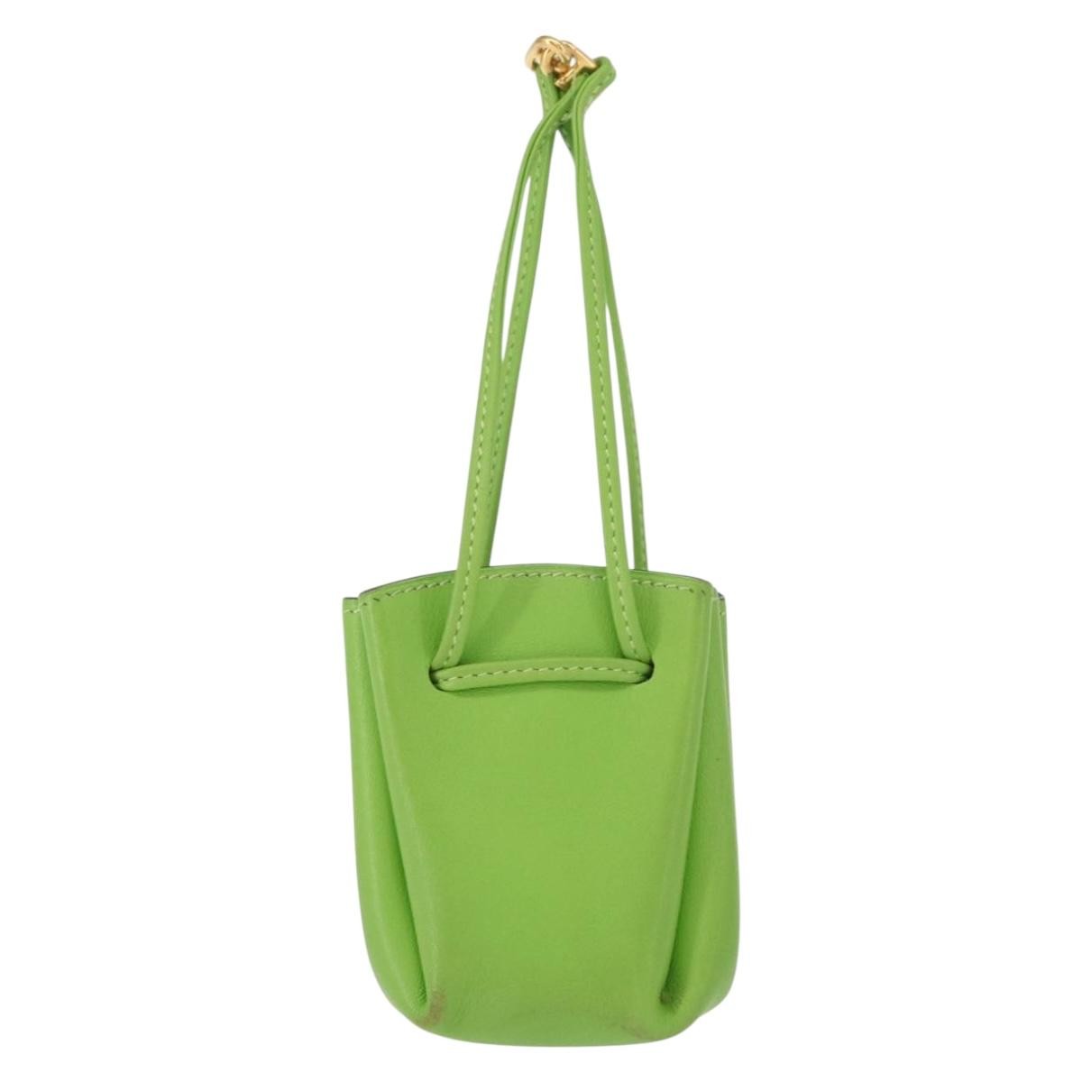 Hermes Vespa Leather Green Leather Clutche & Pouche Bag (Pre-Owned)