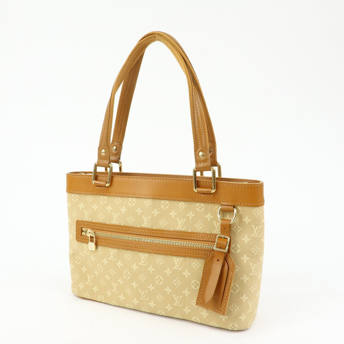 Louis Vuitton Lucille Mini Lin Beige Canvas Handbag (Pre-Owned)