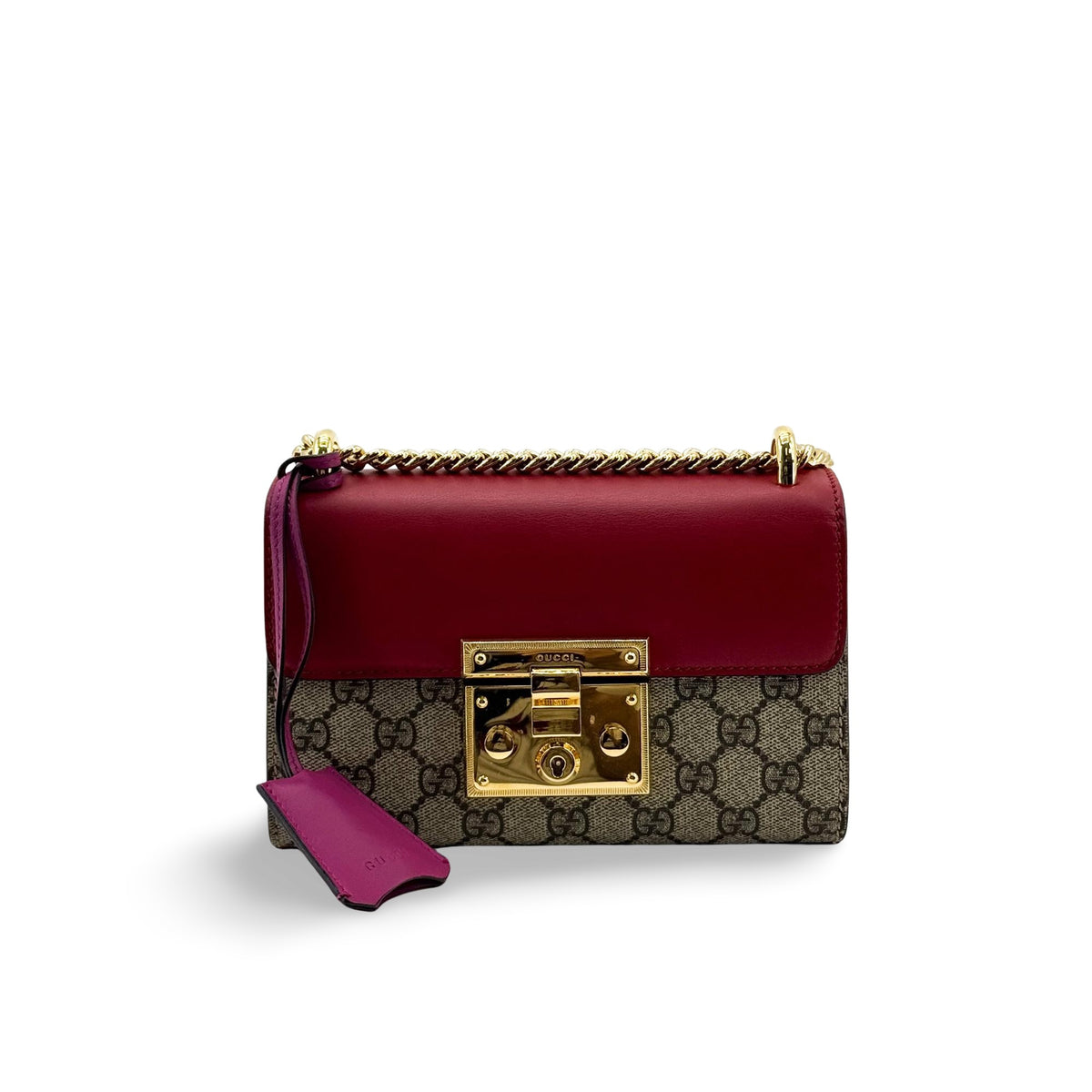 Gucci Padlock Clutch Gg Canvas And Leather Beige Canvas Clutche & Pouche Bag (Pre-Owned)