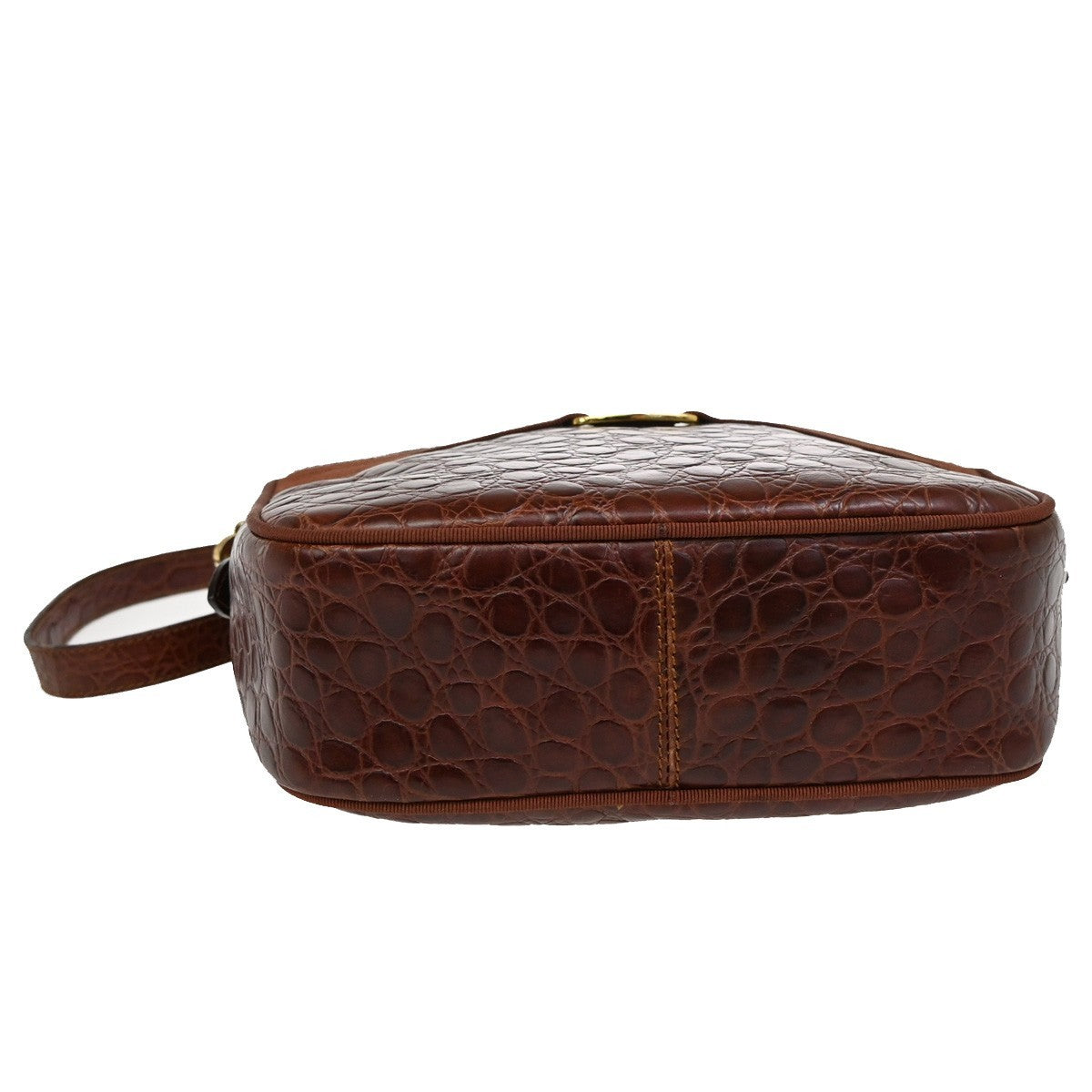Salvatore Ferragamo Vala Leather Brown Leather Shoulder Bag Bag (Pre-Owned)