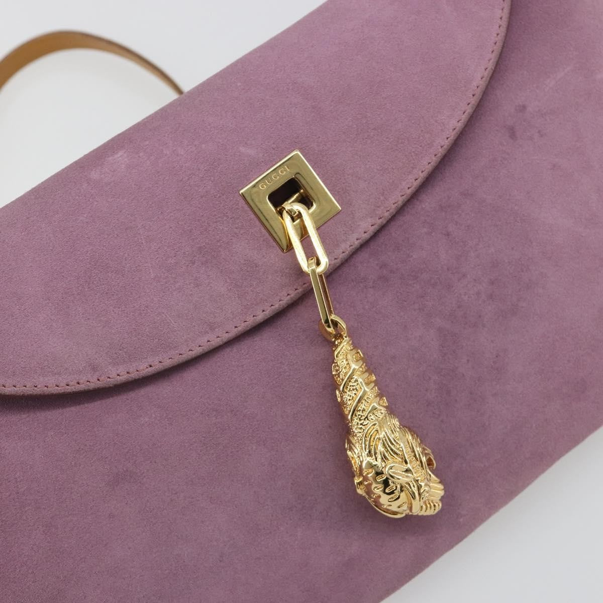 Gucci Tiger Charm Suede Multicolour Suede Shoulder Bag Bag (Pre-Owned)