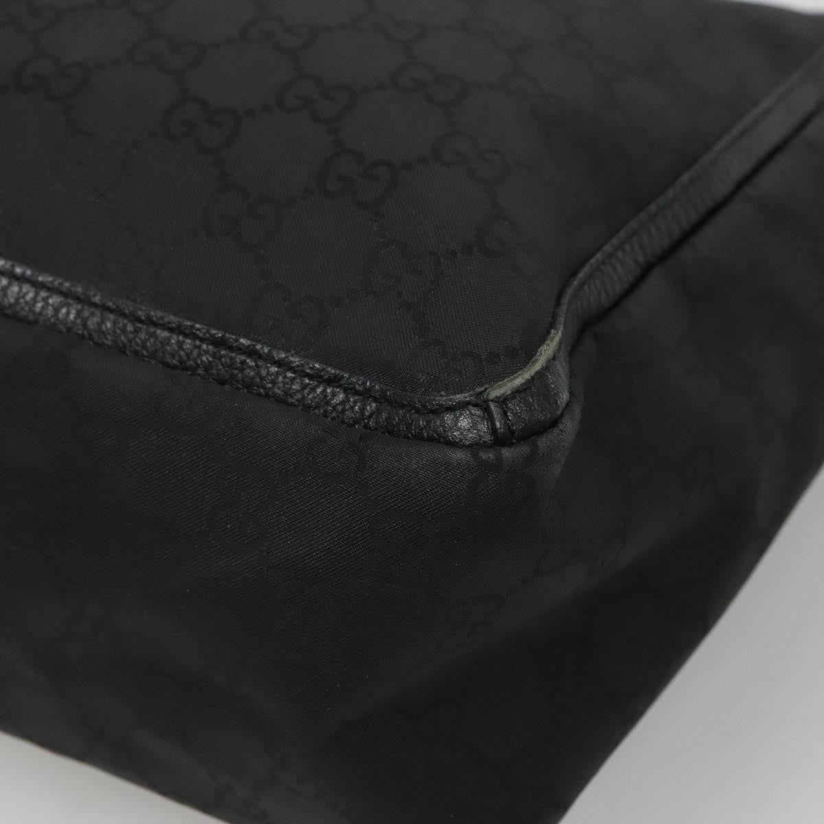 Gucci Abbey Pocket Tote Gg Canvas And Leather Black Canvas Tote Bag Bag (Pre-Owned)