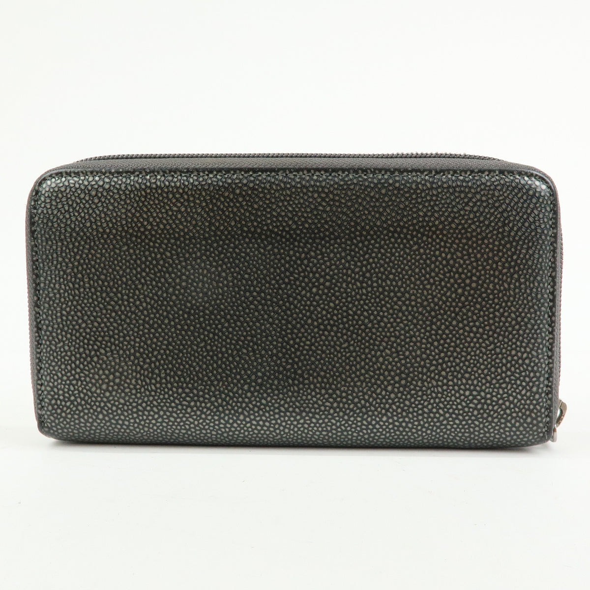 Chanel Vintage Timeless Zip Leather Metallic Crocodile_Skin Wallets Accessory (Pre-Owned)