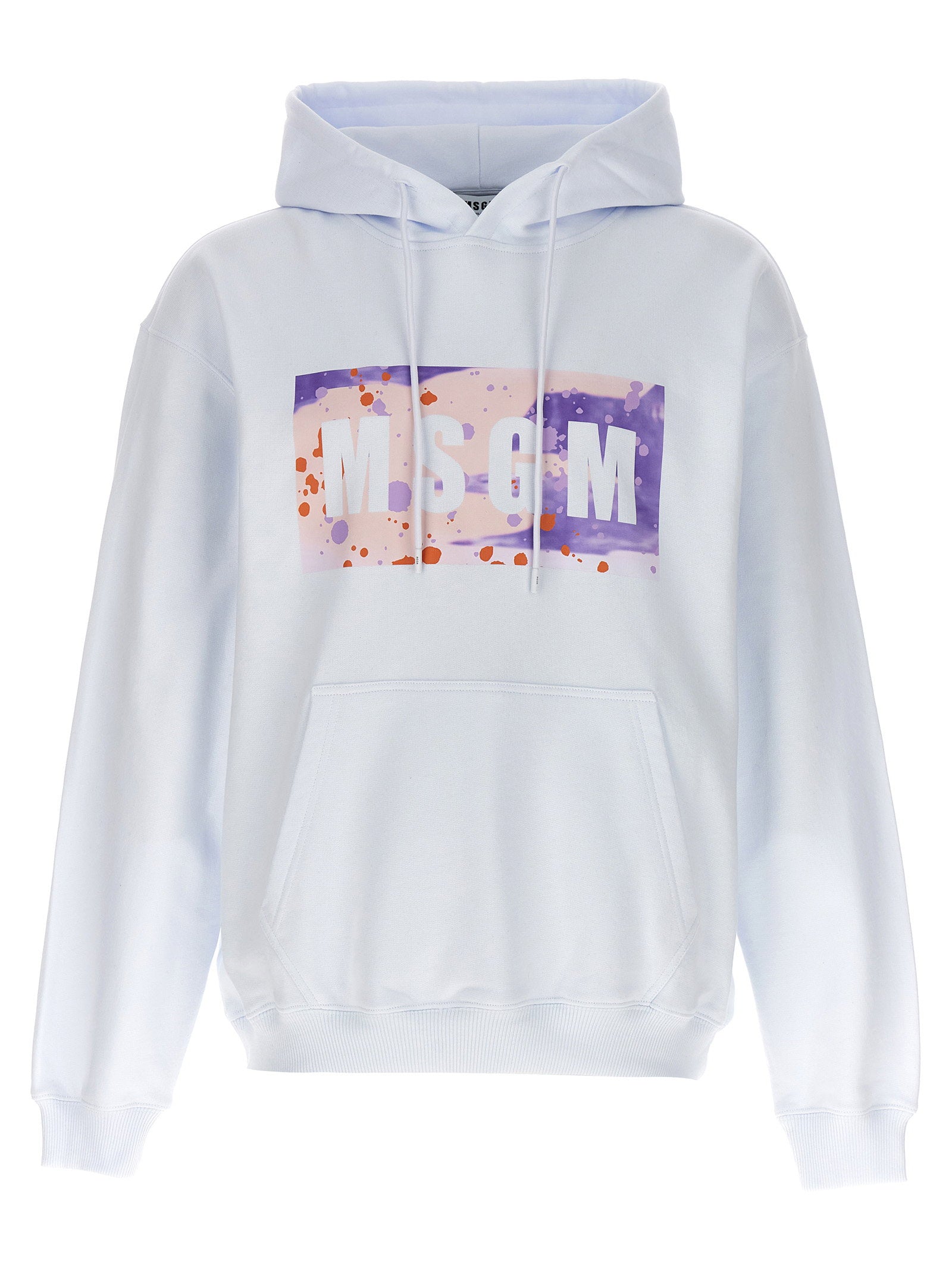 Msgm Men's Camo Season Box Logo Hoodie