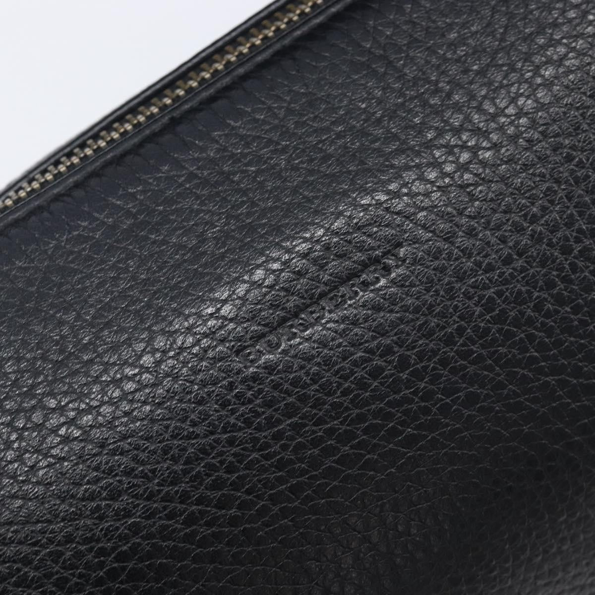 Burberry Shoulder Leather Black Leather Shoulder Bag Bag (Pre-Owned)