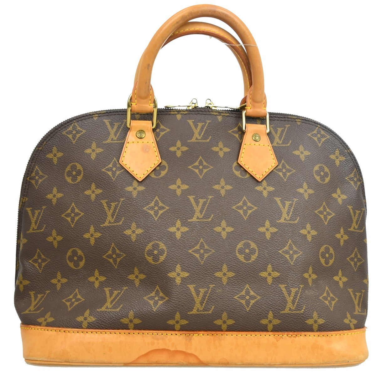 Louis Vuitton Alma Monogram Brown Canvas Handbag (Pre-Owned)