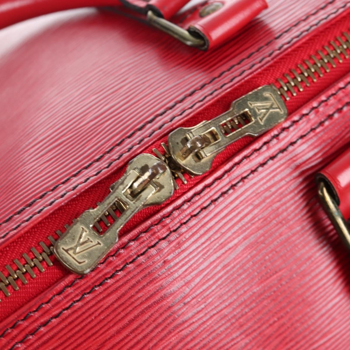 Louis Vuitton Keepall Epi Leather Red Leather Travel Bag Bag (Pre-Owned)