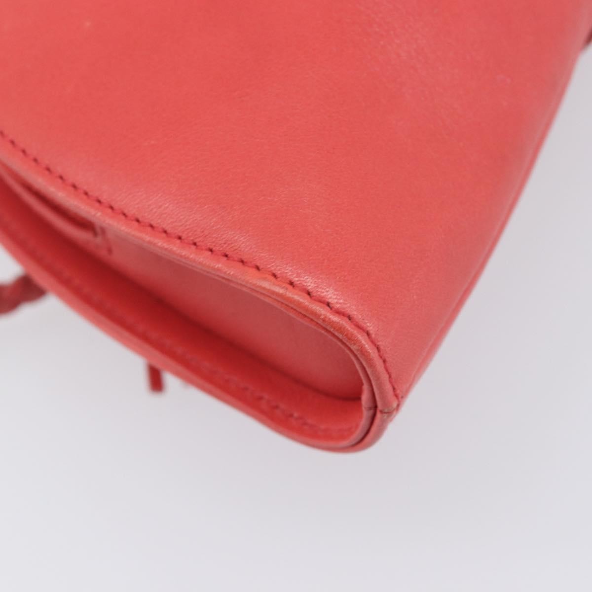 Loewe Shoulder Bag Leather Pink Leather Shoulder Bag Bag (Pre-Owned)