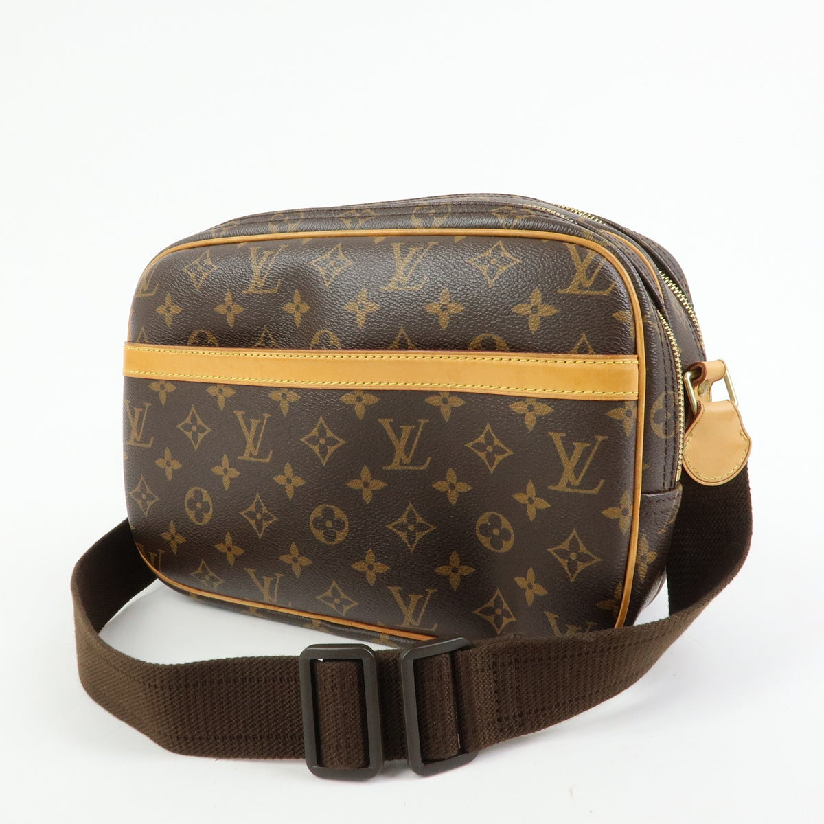 Louis Vuitton Reporter Monogram Canvas Brown Canvas Shoulder Bag Bag (Pre-Owned)