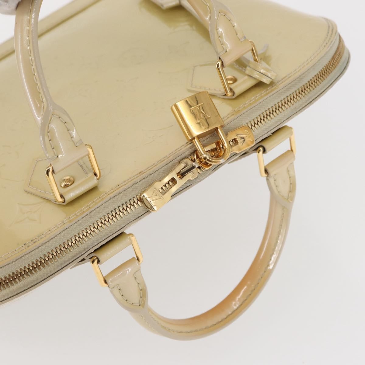 Louis Vuitton Alma Monogram Vernis Beige Patent_Leather Handbag (Pre-Owned)