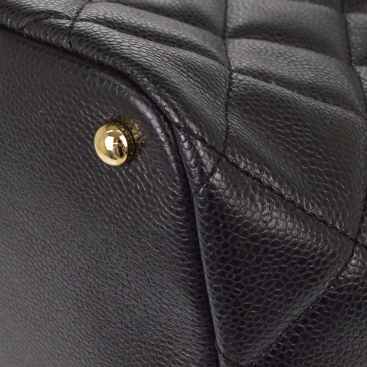 Chanel Timeless Cc Soft Quilted Caviar Black Leather Tote Bag Bag (Pre-Owned)
