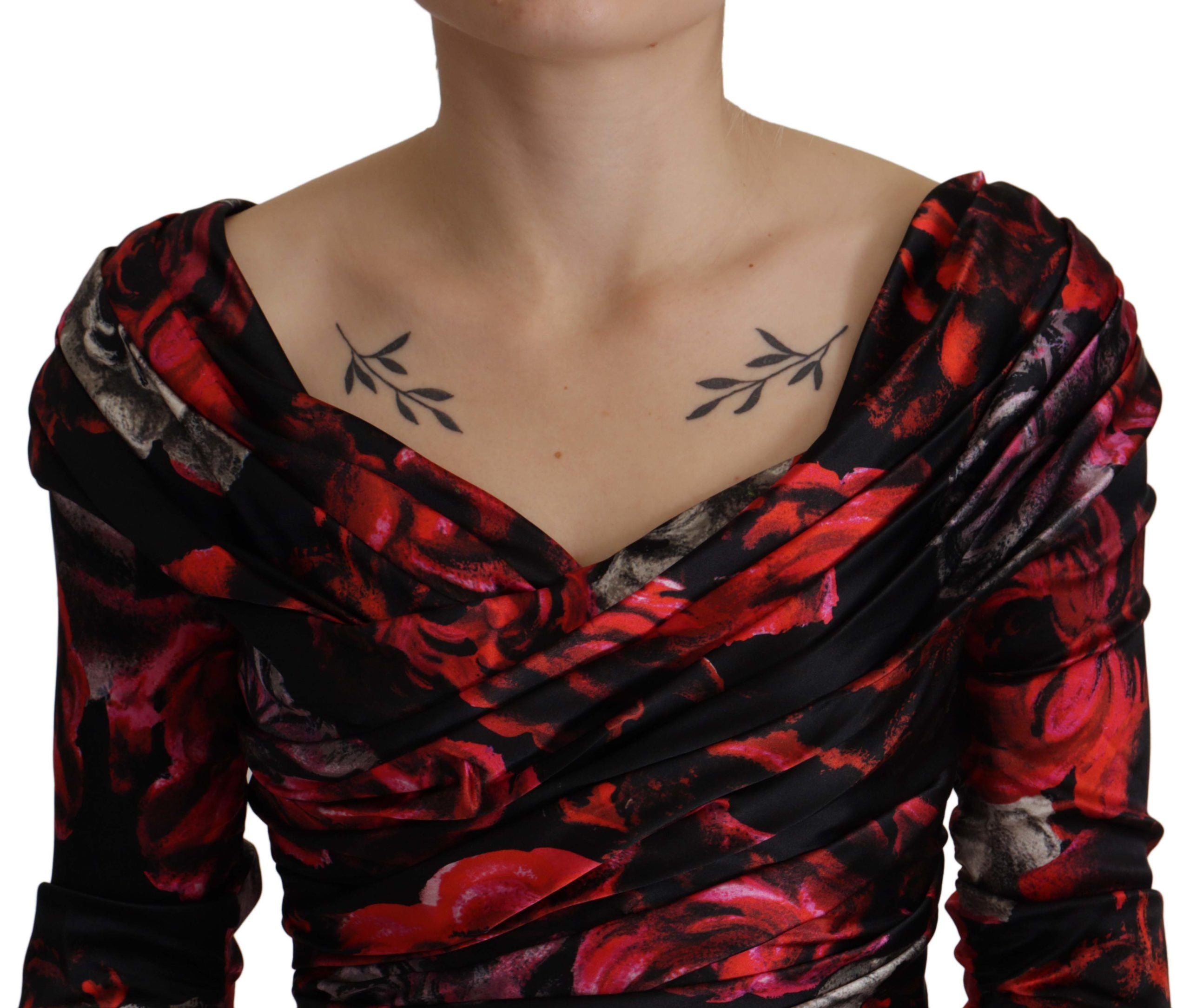 Dolce & Gabbana Elegant Floral A-Line Sheath Women's Dress