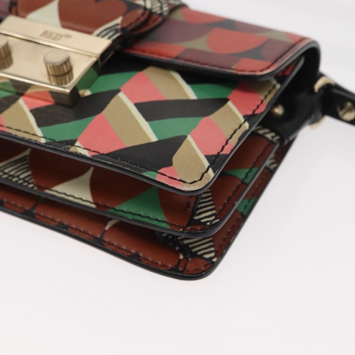 Valentino Garavani Glam Lock Printed Leather Multicolour Leather Shoulder Bag Bag (Pre-Owned)