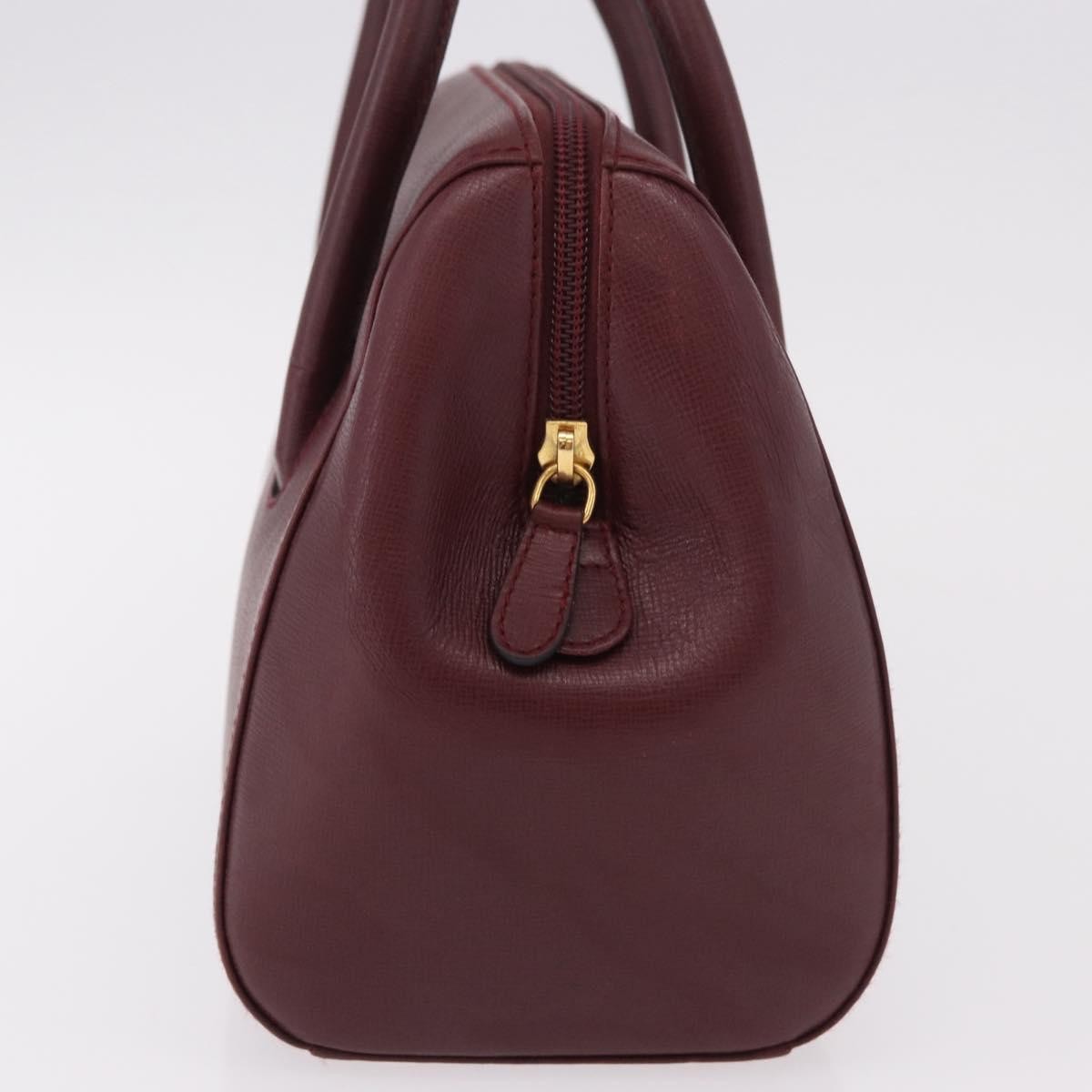 Cartier Must Line Leather Burgundy Leather Handbag (Pre-Owned)