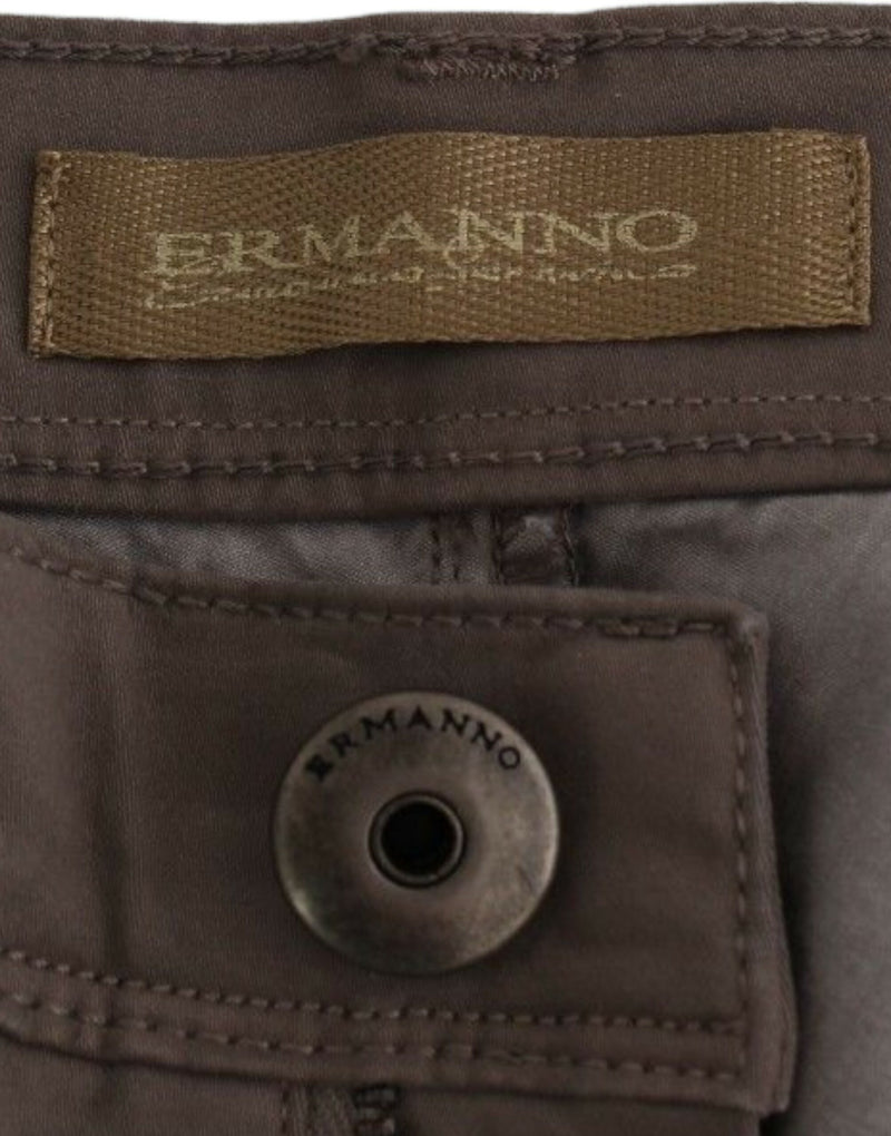 Ermanno Scervino Chic Taupe Skinny Jeans for Elevated Women's Style