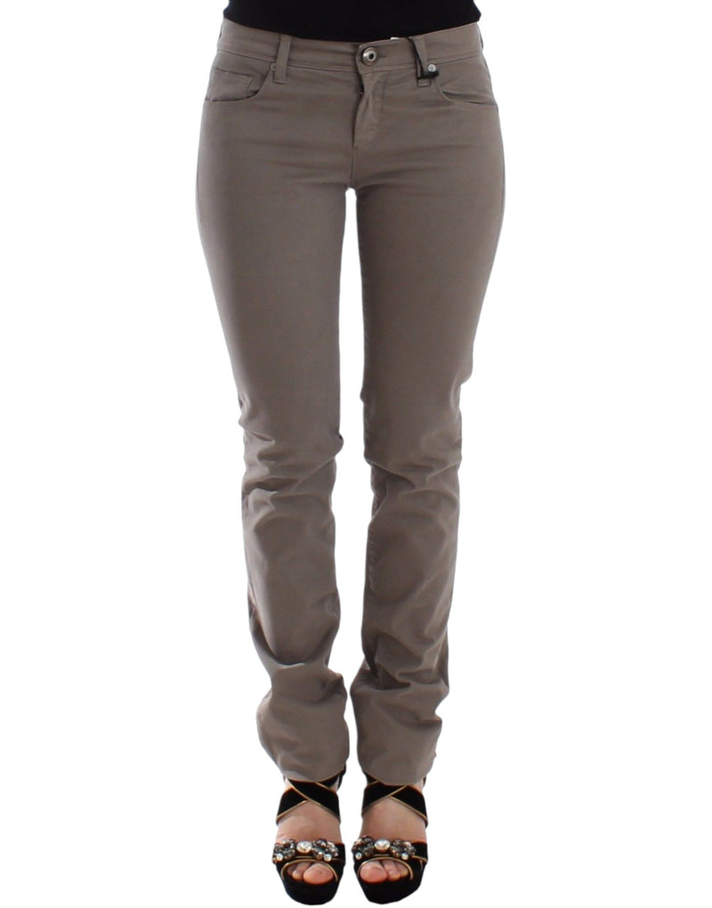 Ermanno Scervino Chic Taupe Skinny Jeans for Elevated Women's Style
