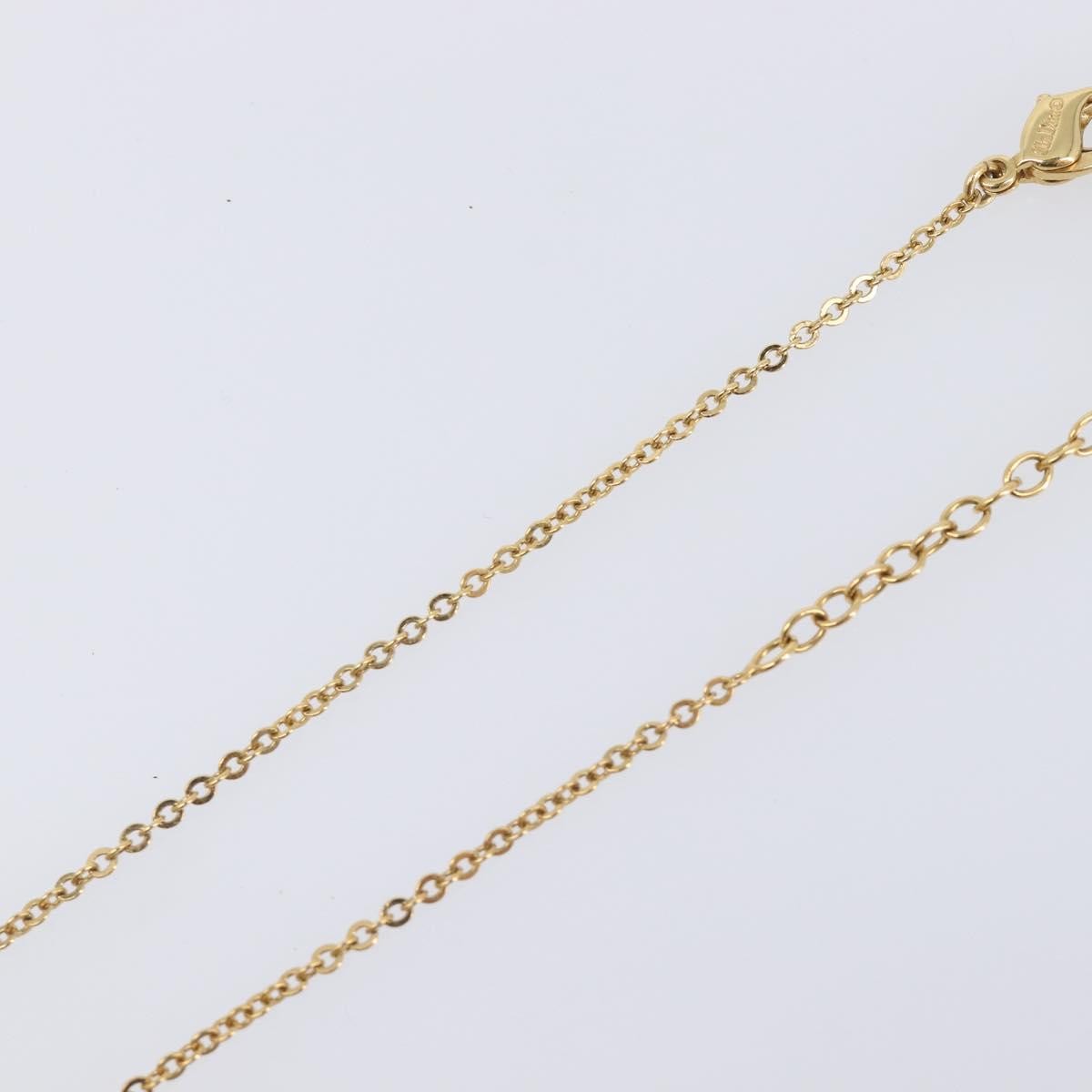 Christian Dior Logo Heart Pendant Metal Gold Metal Necklace Jewelry (Pre-Owned)
