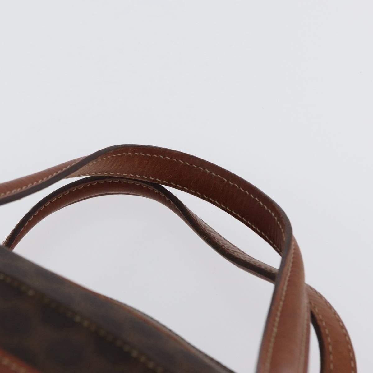 Celine Vintage Macadam Canvas And Leather Brown Canvas Handbag (Pre-Owned)